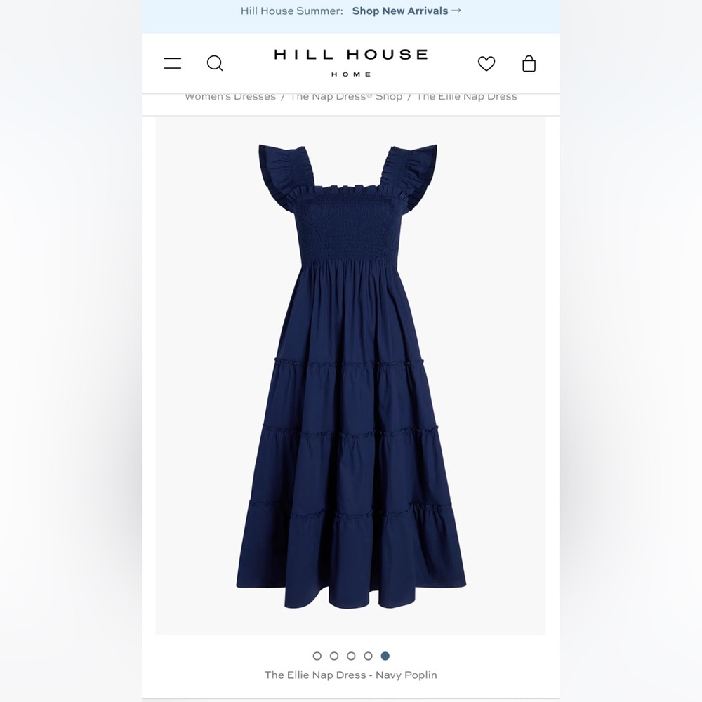 The Ellie Nap Dress - Navy Poplin